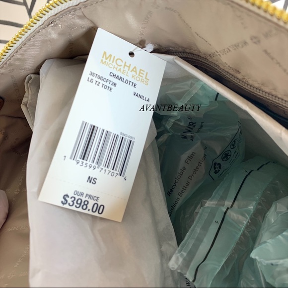 Michael kors Charlotte large TZ tote vanilla brown - Picture 10 of 12